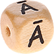 Geprägte Buchstabenwürfel 10mm - Lettisch : Ā