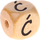 Geprägte Buchstabenwürfel 10mm - Kroatisch : Ć