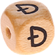Geprägte Buchstabenwürfel 10mm - Kroatisch : Đ