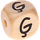 Geprägte Buchstabenwürfel 10mm - Lettisch : Ģ