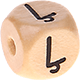 Geprägte Buchstabenwürfel 10mm - Lettisch : Ļ