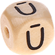 Geprägte Buchstabenwürfel 10mm - Lettisch : Ū