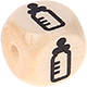 Geprägte Buchstabenwürfel 10mm - Bilder : Babyflasche