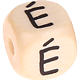 Geprägte Buchstabenwürfel 10mm - Französisch : É