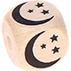 Geprägte Buchstabenwürfel 10mm - Bilder : Mond