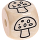 Geprägte Buchstabenwürfel 10mm - Bilder : Pilz