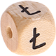 Geprägte Buchstabenwürfel 10mm - Polnisch : Ł