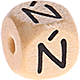Geprägte Buchstabenwürfel 10mm - Polnisch : Ń