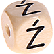 Geprägte Buchstabenwürfel 10mm - Polnisch : Ź
