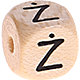 Geprägte Buchstabenwürfel 10mm - Polnisch : Ż