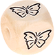 Geprägte Buchstabenwürfel 10mm - Bilder : Schmetterling