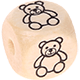 Geprägte Buchstabenwürfel 10mm - Bilder : Teddy