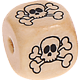Geprägte Buchstabenwürfel 10mm - Bilder : Totenkopf