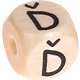 Geprägte Buchstabenwürfel 10mm - Tschechisch : Ď