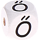 Dadi bianchi con lettere ad incavo 10 mm - Ungherese : Ő