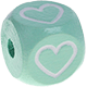 Dadi menta con lettere ad incavo 10 mm – Immagini : cuore aperto
