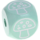 Dadi menta con lettere ad incavo 10 mm – Immagini : fungo