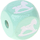 Dadi menta con lettere ad incavo 10 mm – Immagini : cavallo a dondolo