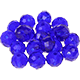 Perla di vetro smerigliato 8 mm : blu scuro