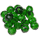 Perla di vetro smerigliato 8 mm : verde scuro