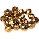 Perla di vetro smerigliato 8 mm : oro