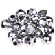 Perla di vetro smerigliato 8 mm : argento