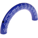 Mezzi anelli a fiorellini : blu scuro