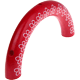 Mezzi anelli a fiorellini : rosso