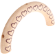 Mezzi anelli a cuoricini : naturale