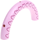 Mezzi anelli a cuoricini : rosa