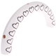 Mezzi anelli a cuoricini : bianco