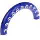 Mezzi anelli a teschietti : blu scuro