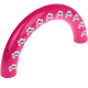 Mezzi anelli a teschietti : rosa scuro