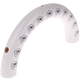 Mezzi anelli a teschietti : bianco