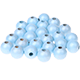 4 Perline rotonde 18 mm : madreperla azzurro bambino