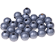 4 Perline rotonde 18 mm : madreperla grigio
