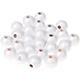4 Perline rotonde 18 mm : madreperla bianco