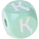 Dadi menta con lettere ad incavo 10 mm - Kazako : Қ