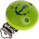 Clip con motivo “Ancora” : verde giallo