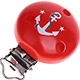 Clip con motivo “Ancora” : rosso