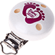 Clip con motivo "Born 2020" : bianco - rosa scuro