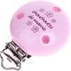Clip con motivo "chouchou/chouchoutte de mamie" : rosa