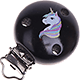 Motivclip – Einhorn : schwarz