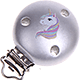 Motivclip – Einhorn : silber