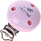 Clip con motivo “I lieve Mama” : rosa