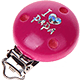 Clip con motivo “I lieve Papa” : rosa scuro