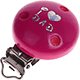 Clip con motivo “I love Dad” : rosa scuro