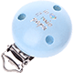 Motivclip "io amo il mio papa" (Italienisch) : babyblau