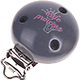 Clip con motivo "Little princess" : grigio