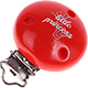Clip con motivo "Little princess" : rosso